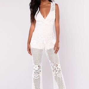 Elegant White Lace Jumpsuit